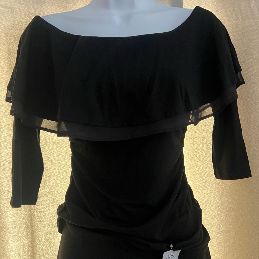 White House Black Market Black Off-Shoulder Top